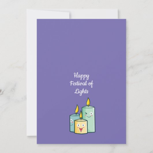 Happy Hanukkah Kaart (Achterkant)
