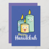 Happy Hanukkah Kaart (Voorkant / Achterkant)