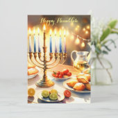 Happy Hanukkah Kaart (Staand voorkant)