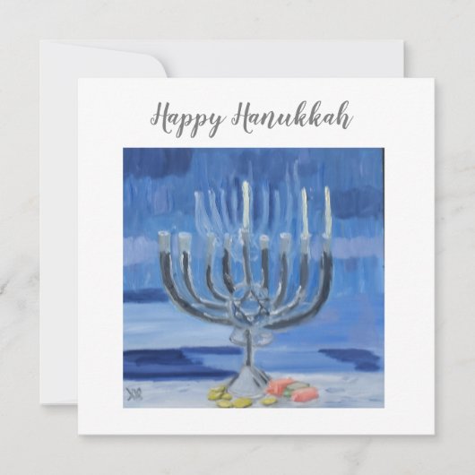 Happy Hanukkah Kaart (Voorkant)