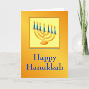 Happy Hanukkah-Kaart met Menorah Feestdagen Kaart