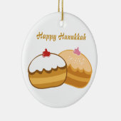 Happy Hanukkah Keramisch Ornament (Rechts)