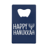 Happy Hanukkah Kredietkaart Flessenopener (Voorkant)