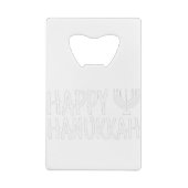 Happy Hanukkah Kredietkaart Flessenopener (Achterkant)