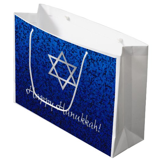 Happy Hanukkah! Large Cadeautasje (Voorkant Gekanteld)