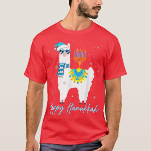 Happy Hanukkah Llama Cute Alpaca Chanukah Kinderen T-shirt