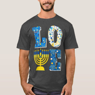 Happy Hanukkah Love Chanukah 2021 Menorah Matching T-shirt