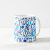 HAPPY HANUKKAH Love Light Laughter Coffee Mug (Devant droit)
