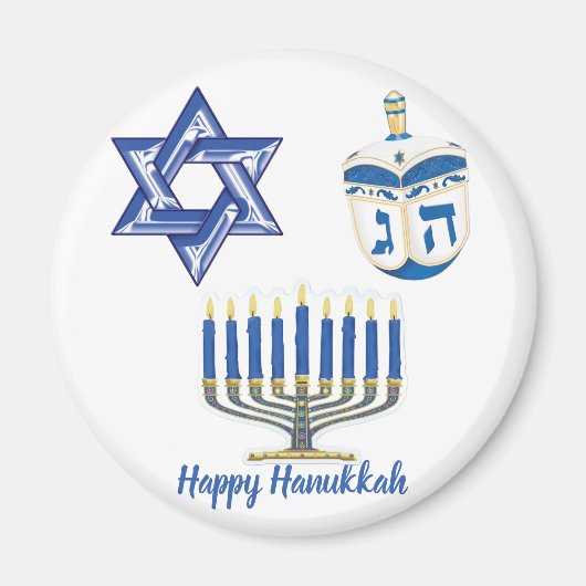Happy Hanukkah Magneet (Voorkant)