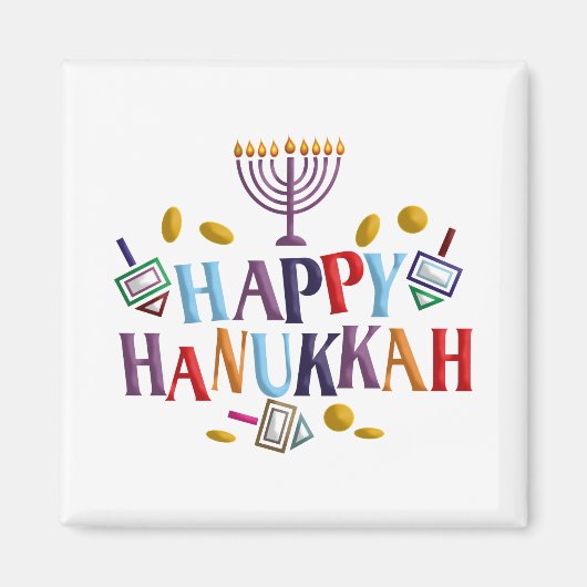 Happy Hanukkah Magneet (Voorkant)