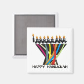 Happy Hanukkah Magneet (Voorkant / Achterkant)
