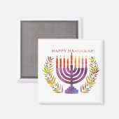 Happy Hanukkah Magnets Magneet (Voorkant / Achterkant)
