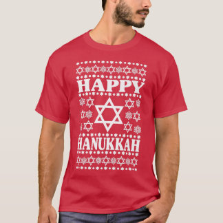 Happy Hanukkah Mannen Vrouwen Kinderen, sterren va T-shirt
