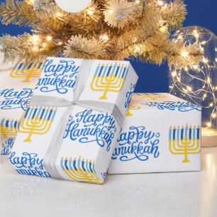 Happy Hanukkah Menorah Cadeaupapier