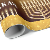 Happy Hanukkah Menorah Cadeaupapier (Rol Hoek)