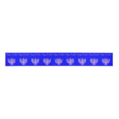 Happy Hanukkah Menorah David's Fave Grosgrain Lint (Voorkant)