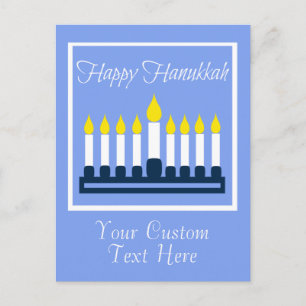 Happy Hanukkah Menorah Feestdagenkaart