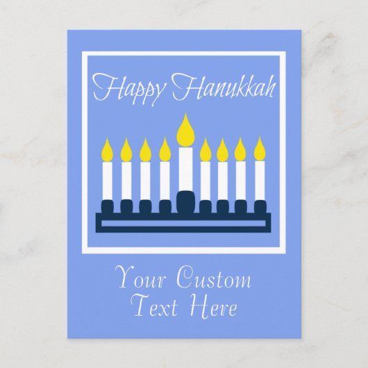 Happy Hanukkah Menorah Feestdagenkaart (Voorkant)