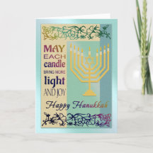 Happy Hanukkah Menorah Jewish