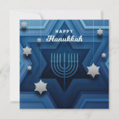 Happy Hanukkah Menorah Kaart (Voorkant)
