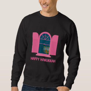 Happy Hanukkah Menorah Latke Love and lights Jewis Trui