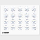 Happy Hanukkah Menorah Ronde Sticker (Vel)