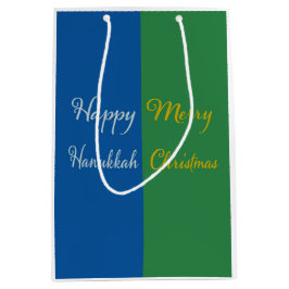 Happy Hanukkah Merry Christmas Dual Holiday Medium Cadeauzakje