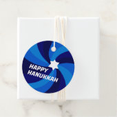 HAPPY HANUKKAH Moderne Wervelster van David Custom Bedankjes Labels (In situ)
