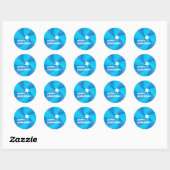 HAPPY HANUKKAH Moderne Wervelster van David Custom Ronde Sticker (Vel)