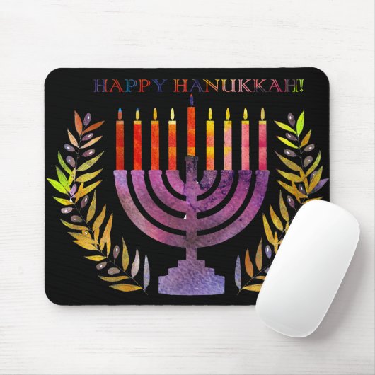Happy Hanukkah Mousepad Muismat (Met muis)