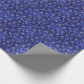 Happy Hanukkah (mousserend blauw) - Verpakkingspap Cadeaupapier (Hoek)