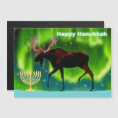 Happy Hanukkah - Northern Lights Moose (Voorkant / Achterkant)