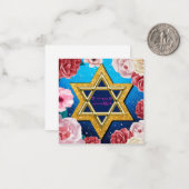 Happy Hanukkah Notitiekaartje (Voorkant / Achterkant in situ)