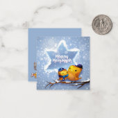 Happy Hanukkah Notitiekaartje (Voorkant / Achterkant in situ)