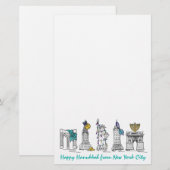 Happy Hanukkah NYC New York City Joodse Feestdagen Briefpapier (Voorkant / Achterkant)