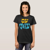 Happy Hanukkah Oy Vey Cute Hebrew Joods T-shirt (Voorkant volledig)