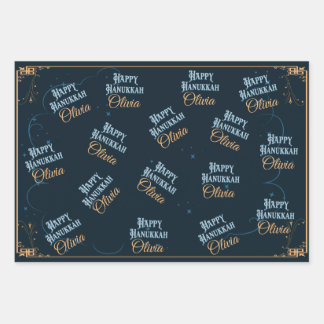 Happy Hanukkah-pakpapier Gift Inpakpapier Vel