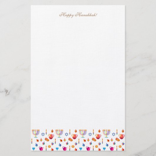 Happy Hanukkah Party Festival van de lichten Prach Briefpapier (Voorkant)
