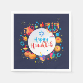 Happy Hanukkah Party Festival van de lichten Prach Servet