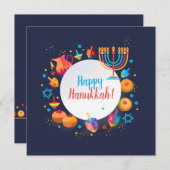 Happy Hanukkah Party Mooie Decoratie (Voorkant / Achterkant)