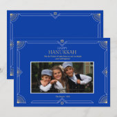 Happy Hanukkah Photo Holiday Card Feestdagenkaart (Voorkant / Achterkant)