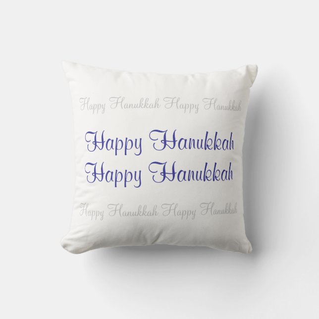 Happy Hanukkah Pillow Kussen (Voorkant)