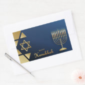 Happy Hanukkah Rechthoekige Sticker (Envelop)