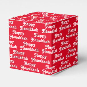 "Happy Hanukkah" rode witte feestdag Gift Bedankdoosjes