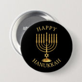 Happy Hanukkah Ronde Button 7,6 Cm (Voorkant /achterkant)