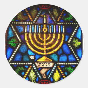 HAPPY HANUKKAH RONDE STICKER