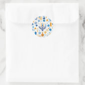 Happy Hanukkah Ronde Sticker (Tas)