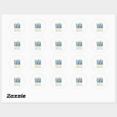 Happy Hanukkah Ronde Sticker (Vel)