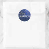 Happy Hanukkah Ronde Sticker (Tas)