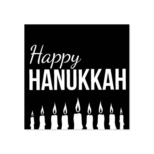 Happy Hanukkah Rubberstempel (Afrduk)